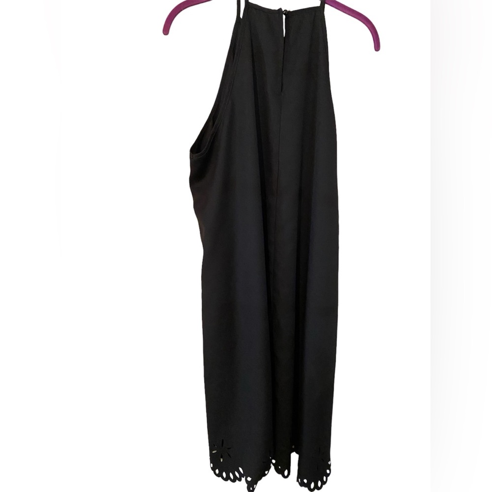 Black Sleeveless dress with Eyelet cutouts, Size 2XL. Can fit an XL as well.
